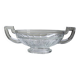 Art Deco glass bowl, in the style of Val Saint Lambert, with wide handles.