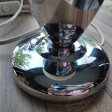 Vintage bedside/table lamp, chrome and white glass tulip space age
