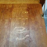 Oak and rattan secretary