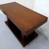 Console, in brown oak veneer, french work of the 50s