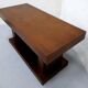 Console, in brown oak veneer, french work of the 50s