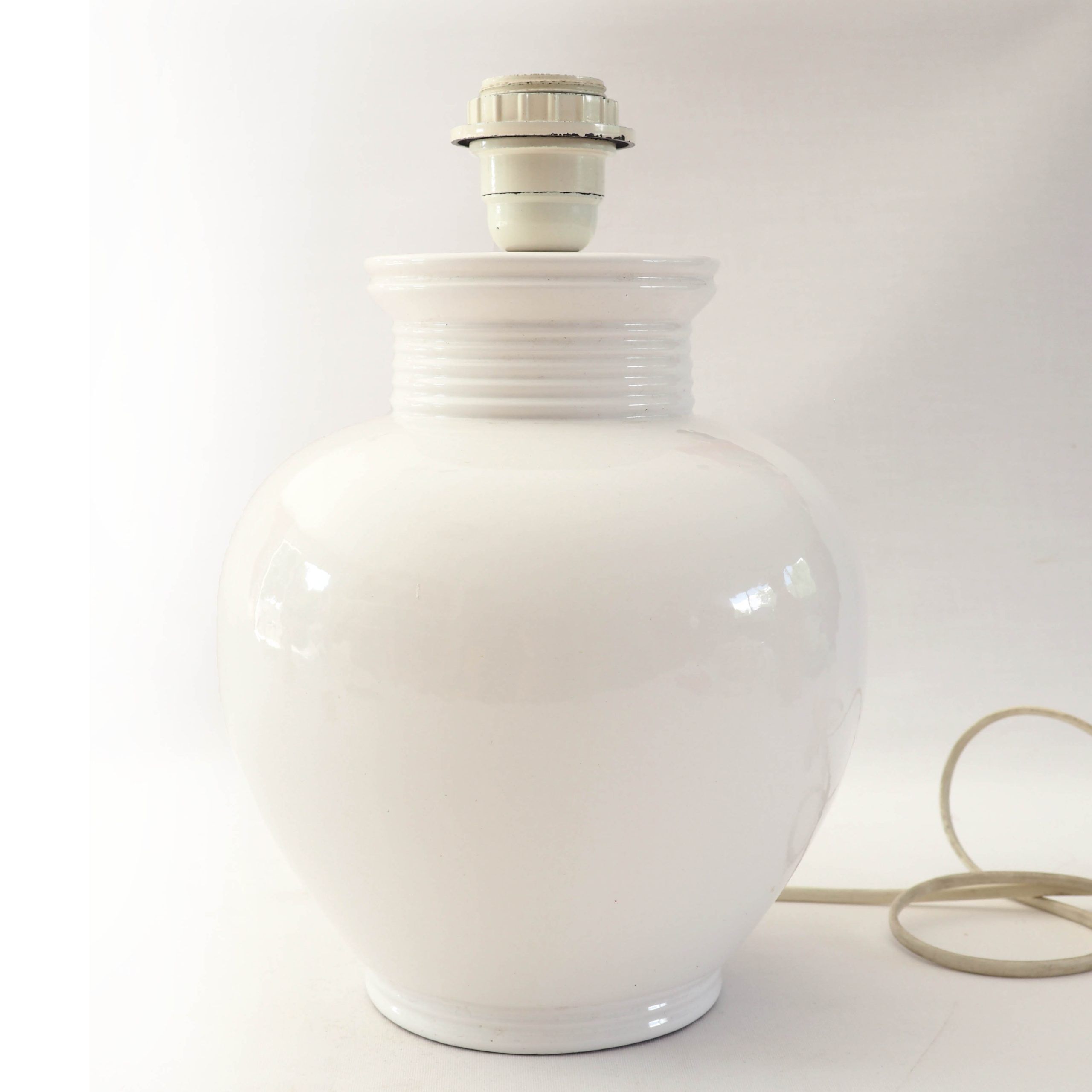 Ceramic ball lamp base, 1980