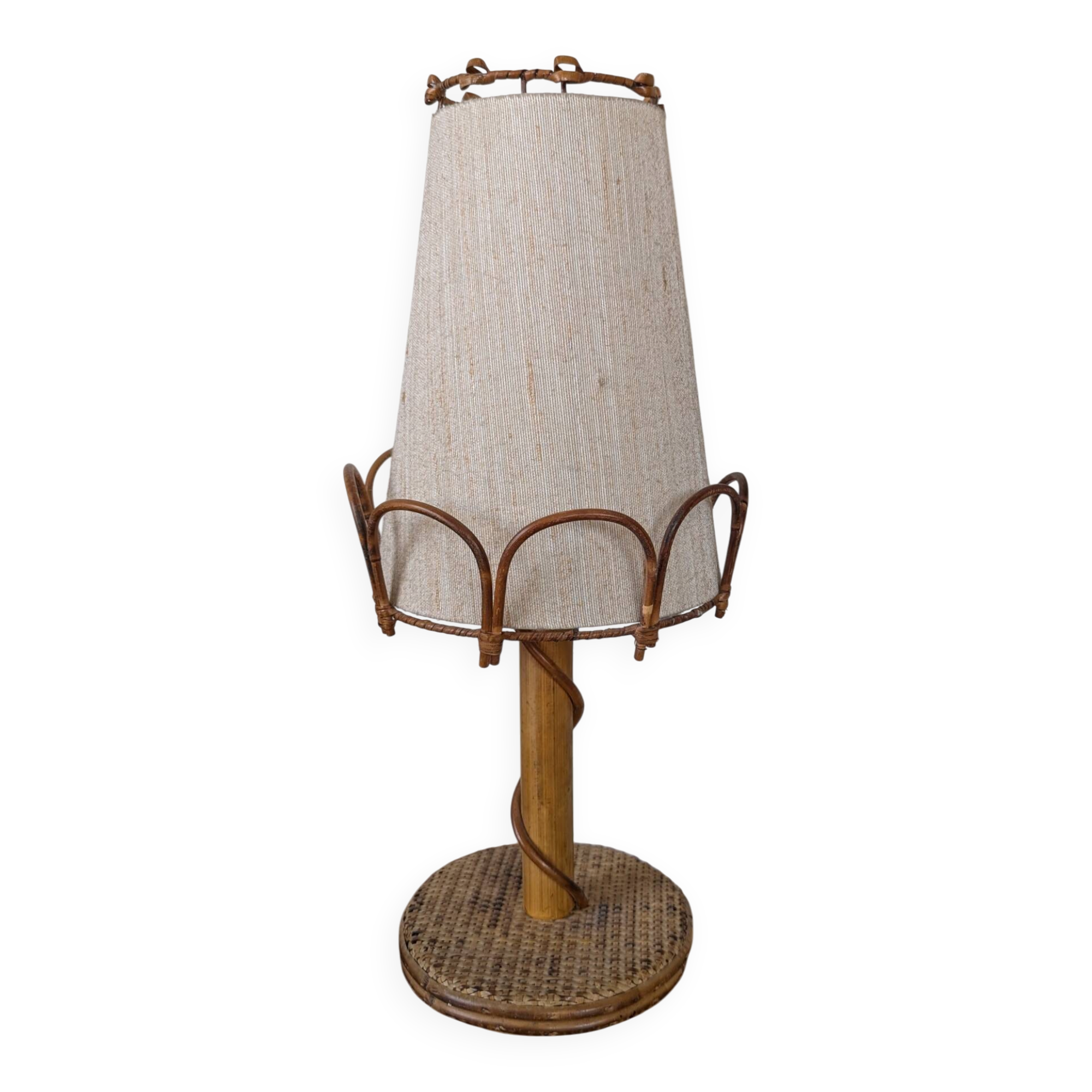 Rattan table lamp