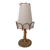 Lampe à poser en rotin