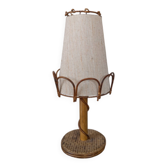 Rattan table lamp