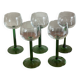 5 white wine glasses