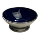 Arts de la table, salière saleron argent russe émail bleu vers 1950