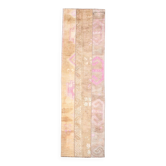 Tapis de couloir vintage turc rose et marron 2x9, 77x270 cm