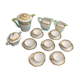 Coffee service consisting of 18 pieces, in white porcelain with gold decoration