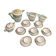 Coffee service consisting of 18 pieces, in white porcelain with gold decoration