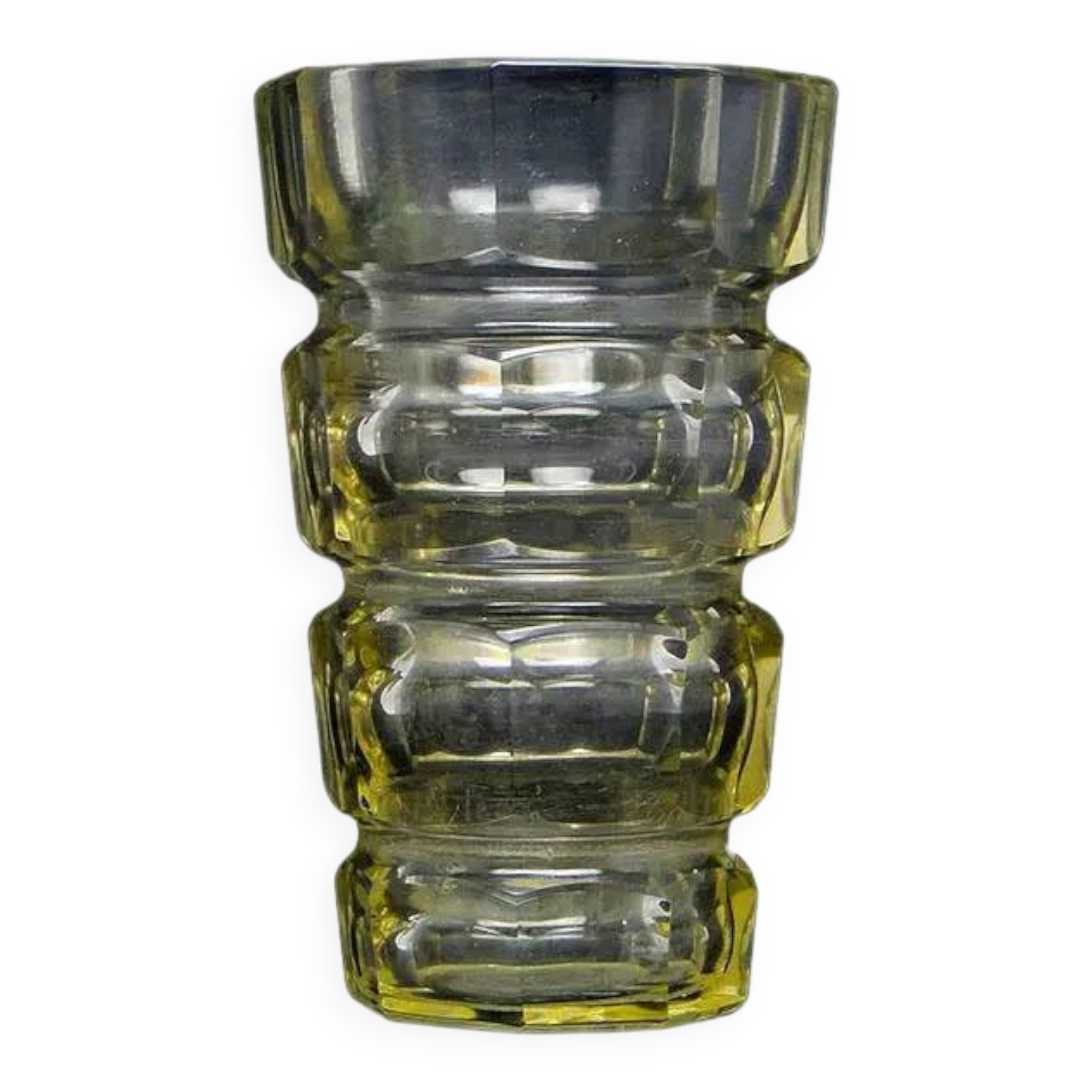 Art Deco vase, crystal, designed by J. Hoffmann, Czechoslovakia, 1930s