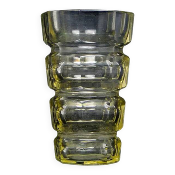 Art Deco vase, crystal, designed by J. Hoffmann, Czechoslovakia, 1930s