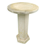 Garden saddle column in old marble