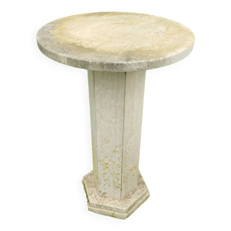 Garden saddle column in old marble