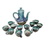 Coffee set (coffee maker + 12 cups) signed Morvan - Gaston Gaubier 70's