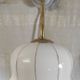 Vintage wall light in brass, porcelain and opaline - mid 20th century.