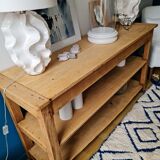 Draper's table in raw oak fully vitrified
