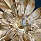 Vintage wall lamp golden leaves