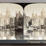 Old photography stereo, stereograph, luxury albumine 1903 Amsterdam