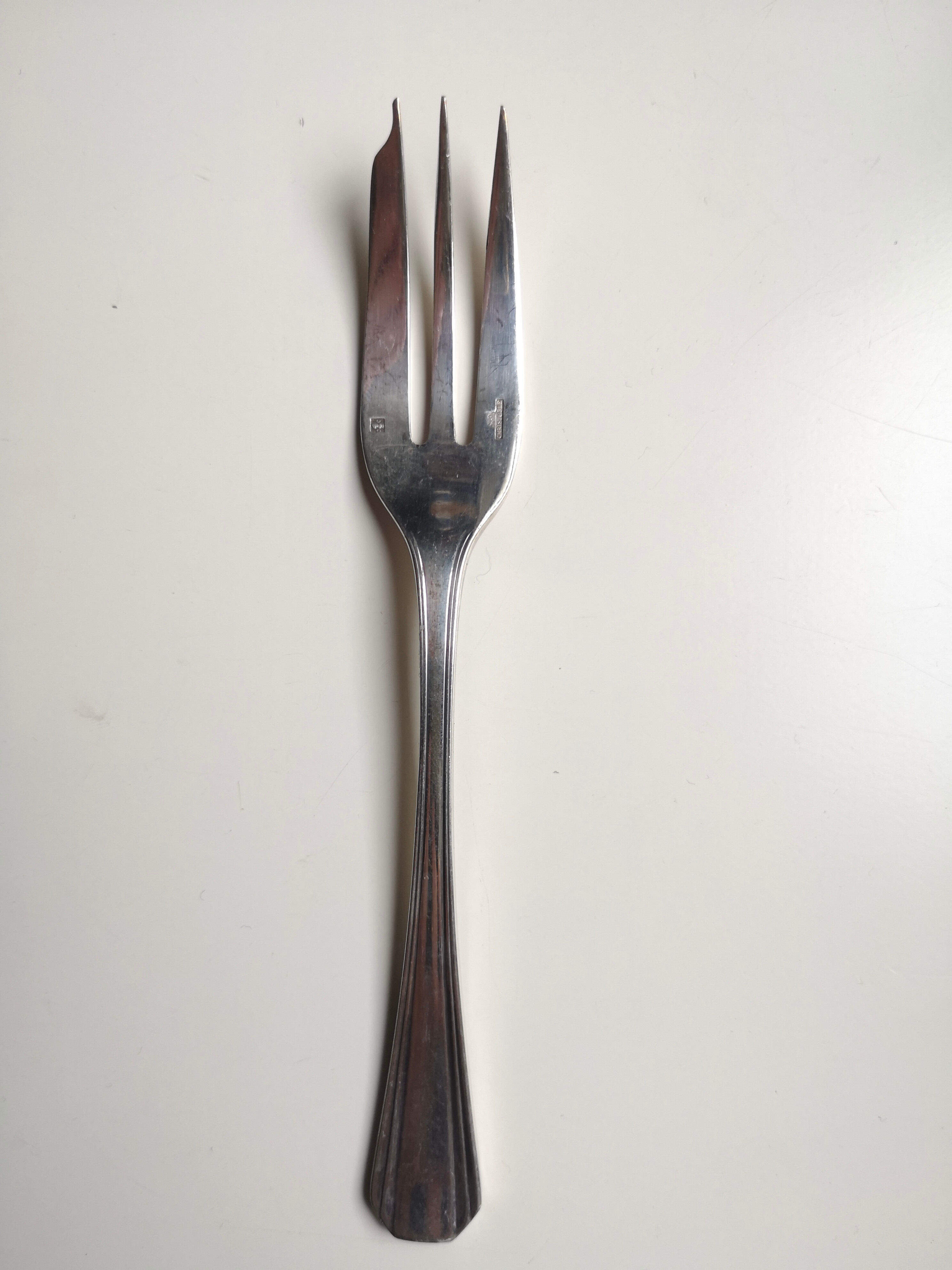 Old Christofle Model Boreal Art Deco by Luc Lanel 8 forks with desserts