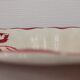 Old Digoin Sarreguemines salad bowl in red and white porcelain N°9545