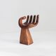 Sculptural wooden hand chair