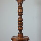 Vintage turned wooden column flower stand