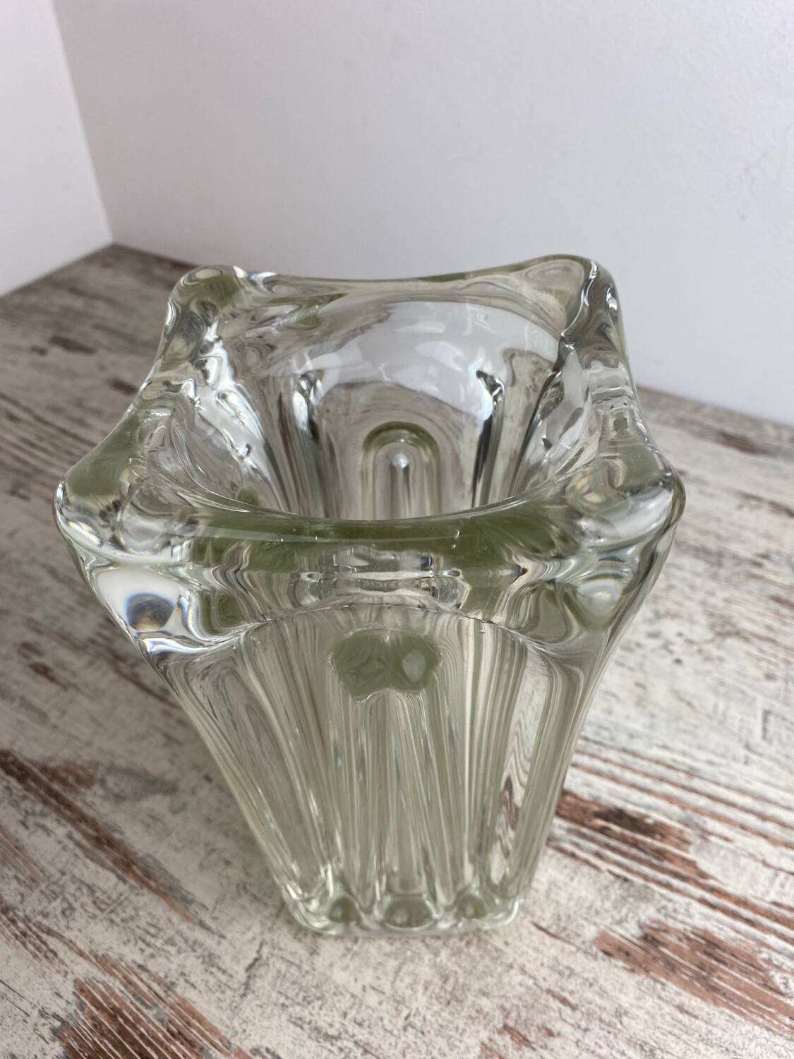 Molded glass vase