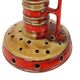 Large Red and Yellow Ceramic Lamp Base, Kil, Scandinavia, 51 cm