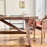 Table de ferme chene ancien tower - 200 cm de long