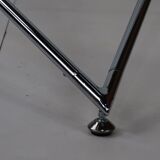 Glass and chrome coffee table