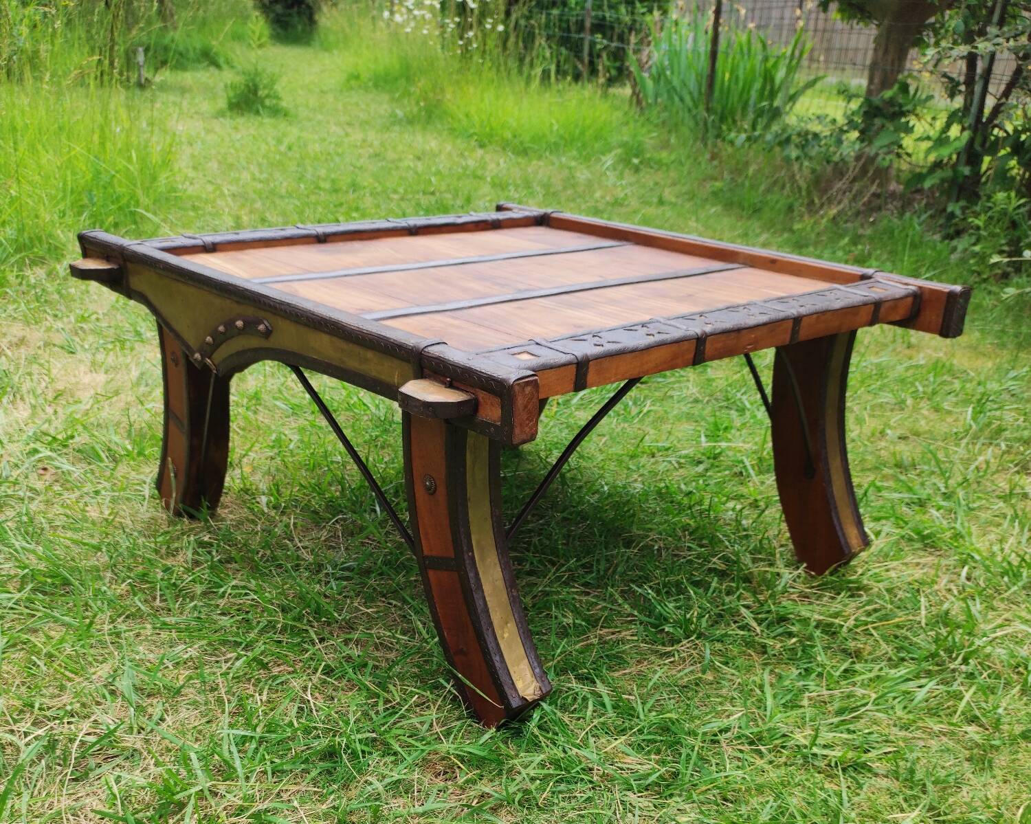Vintage Indian coffee table "Ganga Jamuna" - Rajasthan