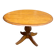 Round table in solid pine with a central baluster leg from 1980.