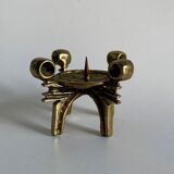 Brutalist Bronze Candle Holder, 1970s