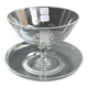 Dessert cup (compotier) with monogrammed light crystal top