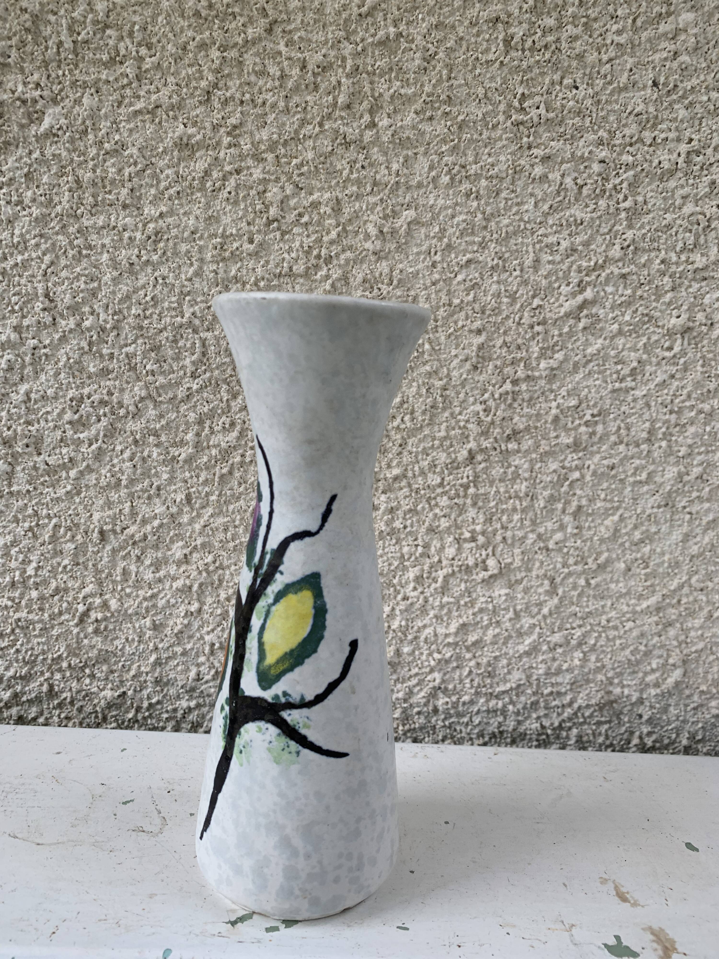 Enamelled ceramic vase made in germany design and vintage