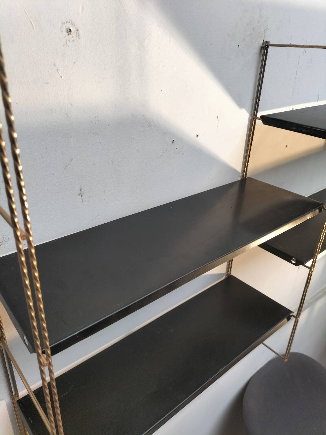 Metal wall shelf