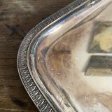 Silver-plated metal serving tray