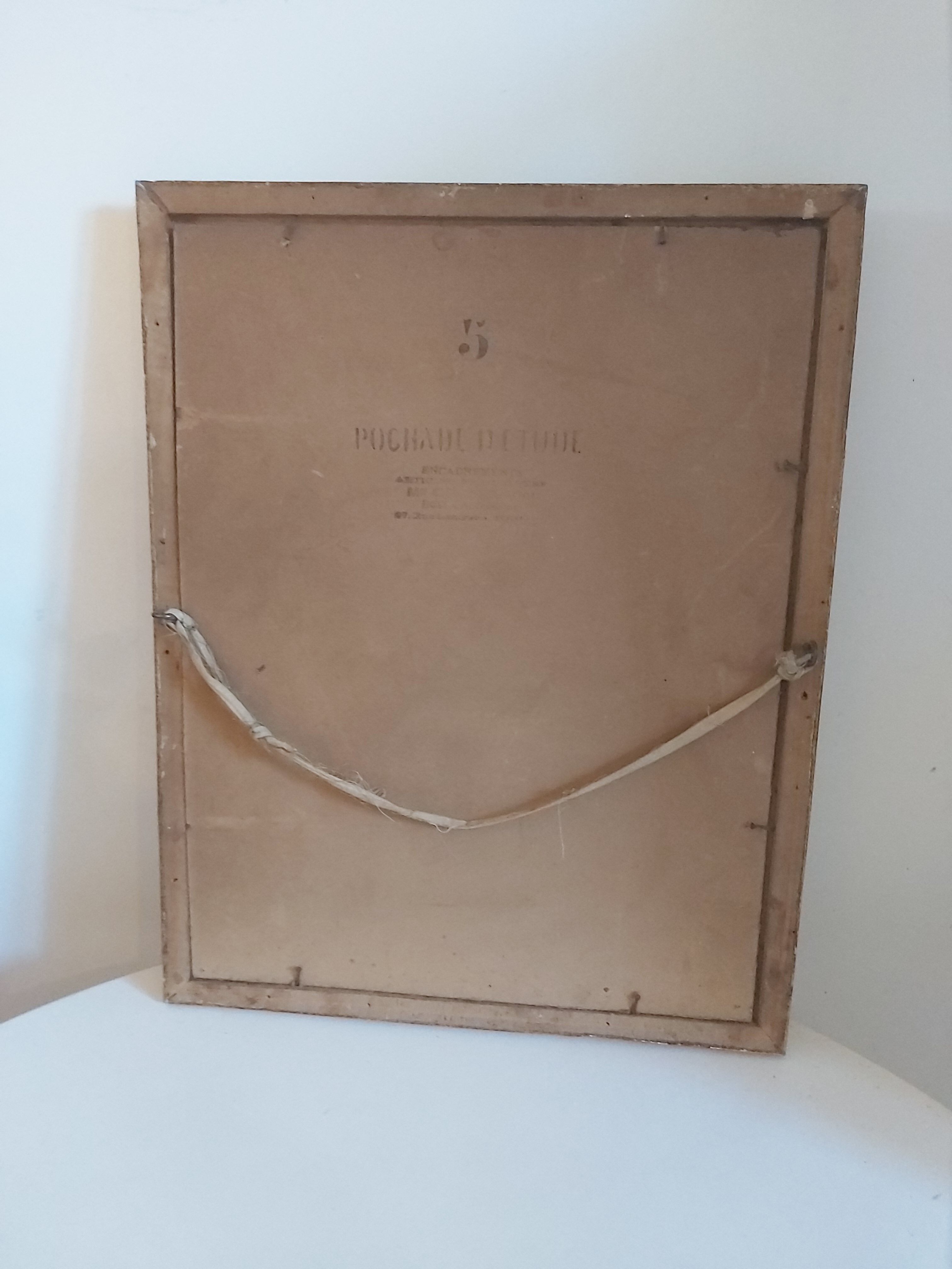 Huile sur carton vintage