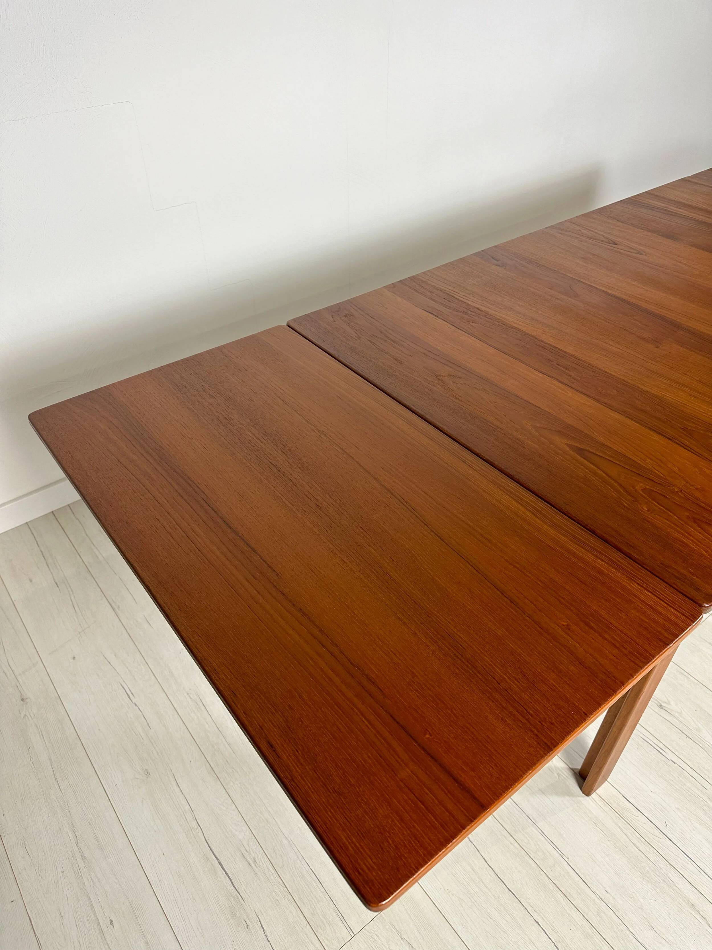 60s vintage Swedish teak extendable dining table by Nils Jonsson for Hugo Troeds