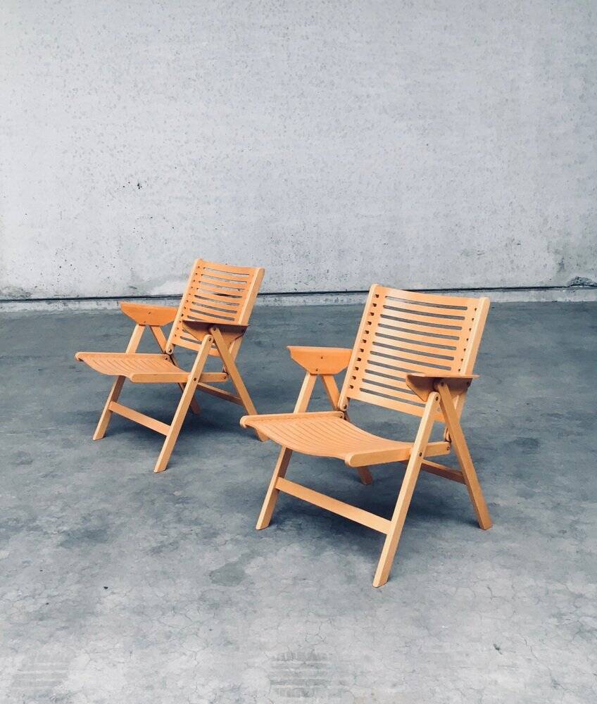 Set of Mid-Century Modern Design Rex Folding Chairs by Niko Kralj for Stol Kamnik, 1980s