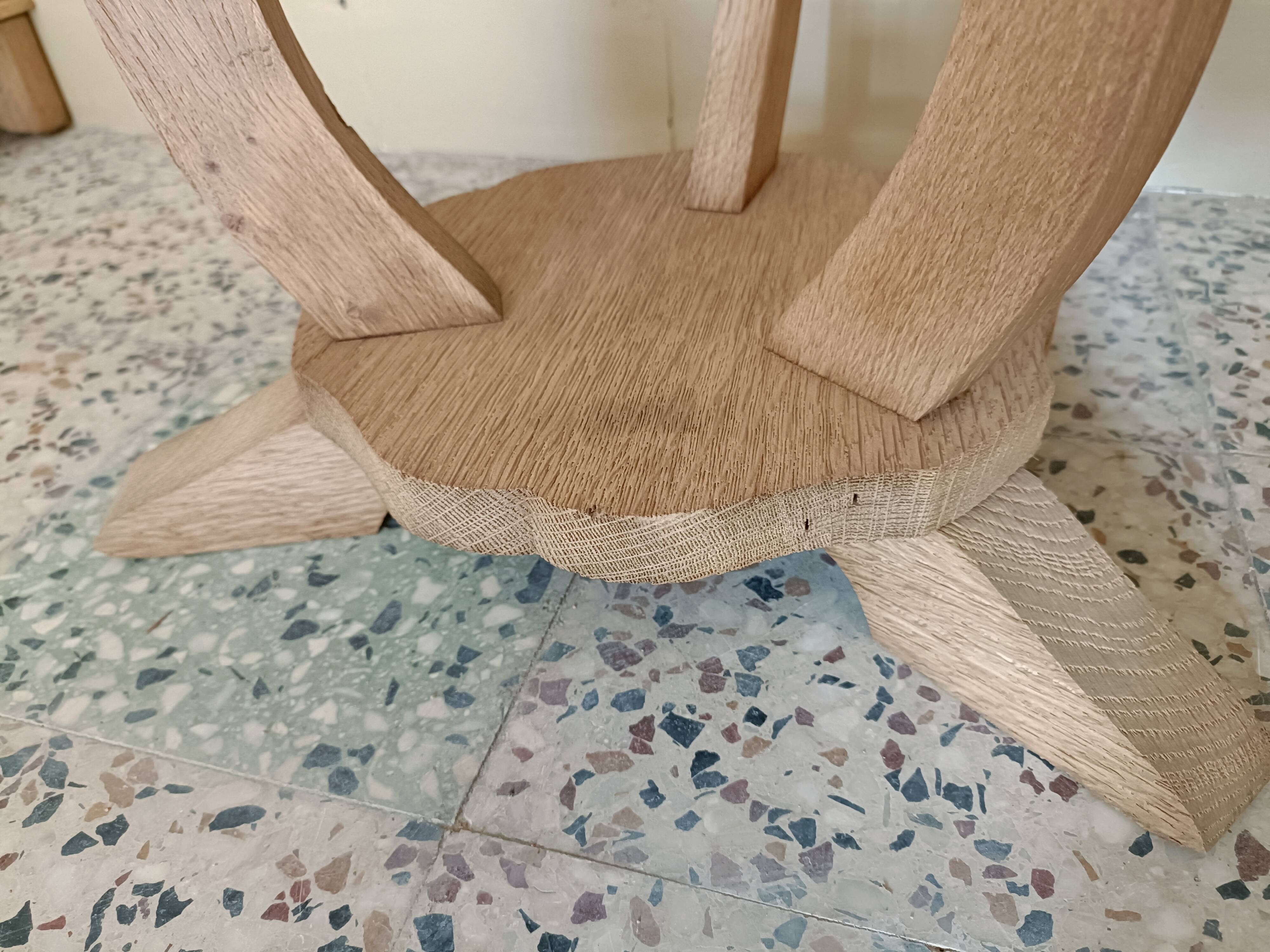 Refurbished oak side table/pedestal table