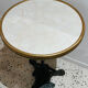 Bistro table cast iron marble and brass