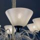 Venetian chandelier in murano glass circa 1940 vetro a reticello