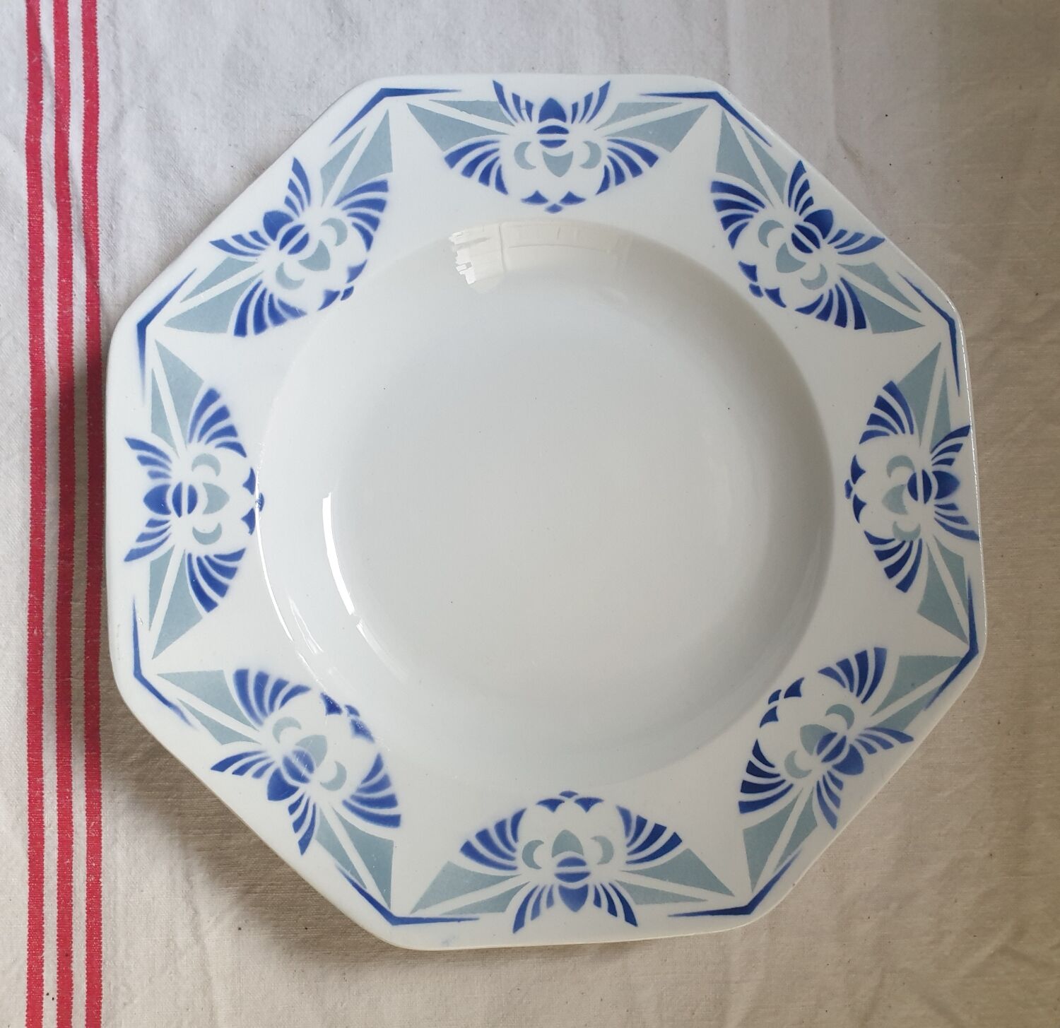 Set of 10 Pexonne octagonal plates