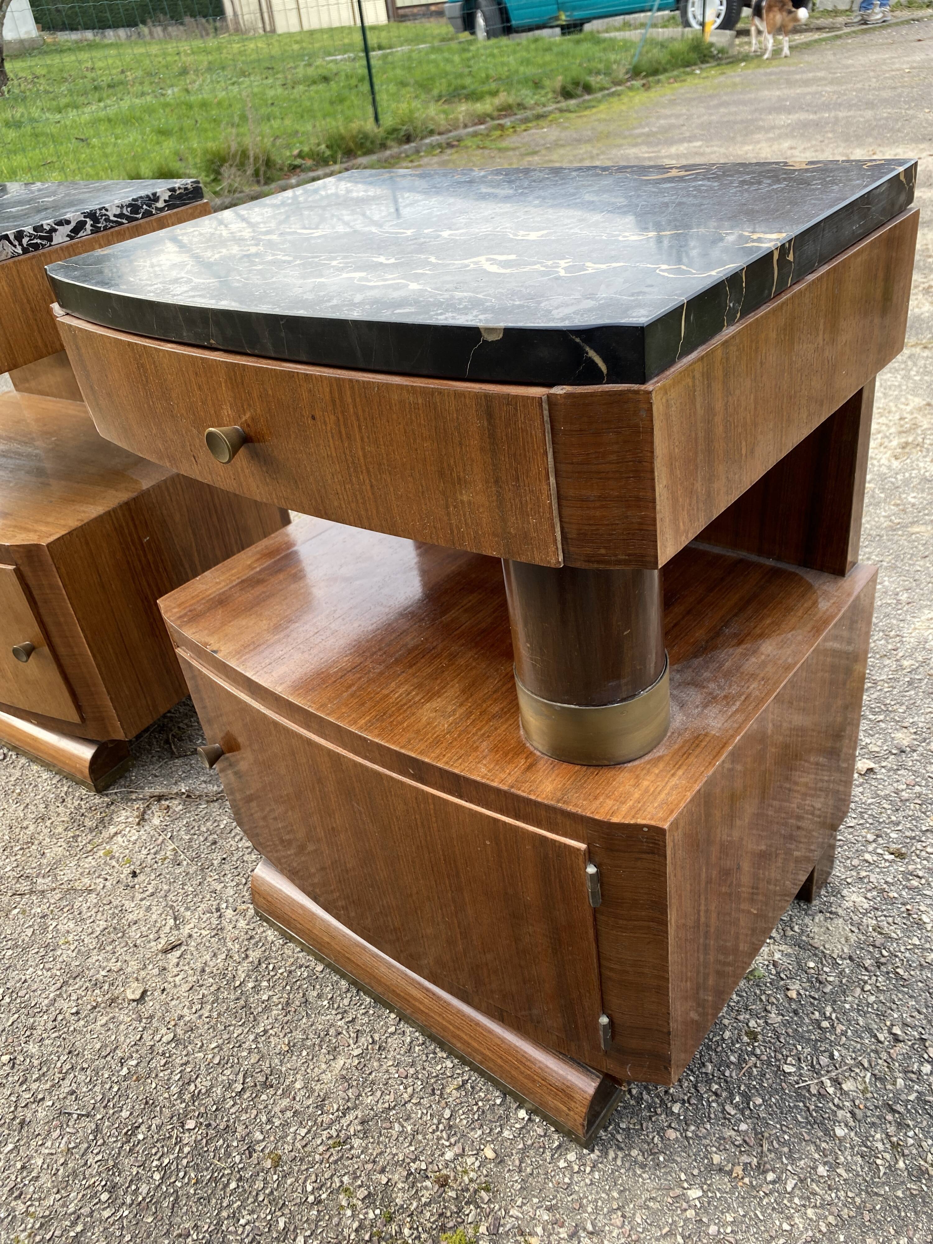 Pair of art deco bedsides