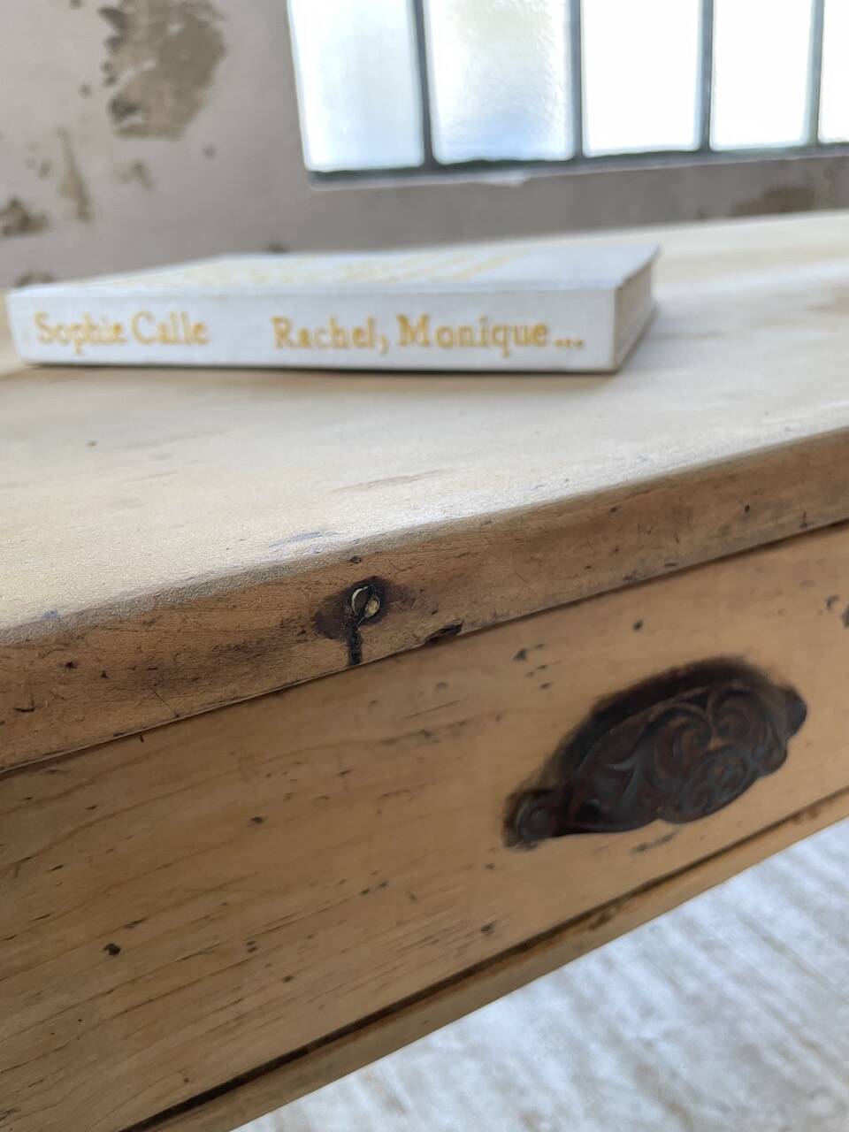 2m walnut drapery farmhouse table