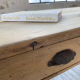 2m walnut drapery farmhouse table