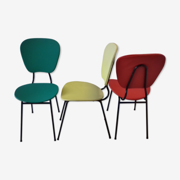 Colorful vinyl vintage chairs