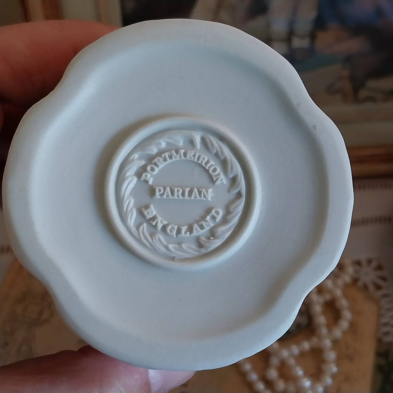 Vintage Portmeirion England biscuit porcelain milk jug